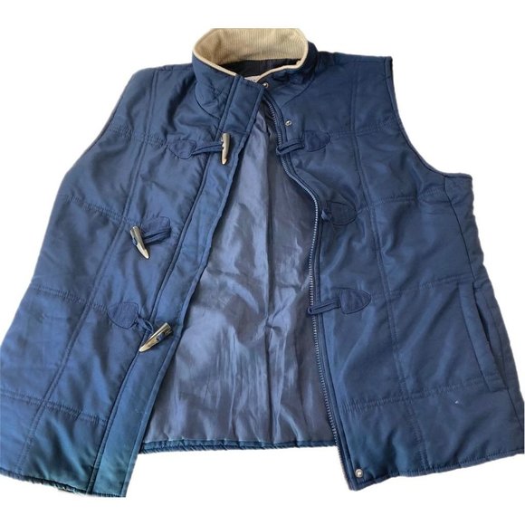 Caribbean Joe Womens Vest Blue Waist Length Full Zip Pockets Toggles High Neck L - Picture 4 of 8